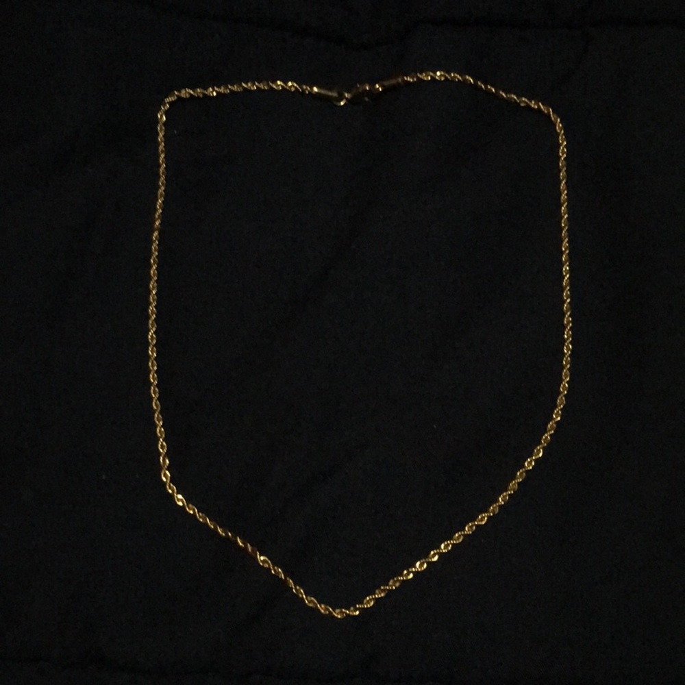 Gold tone Rope style Necklace chain